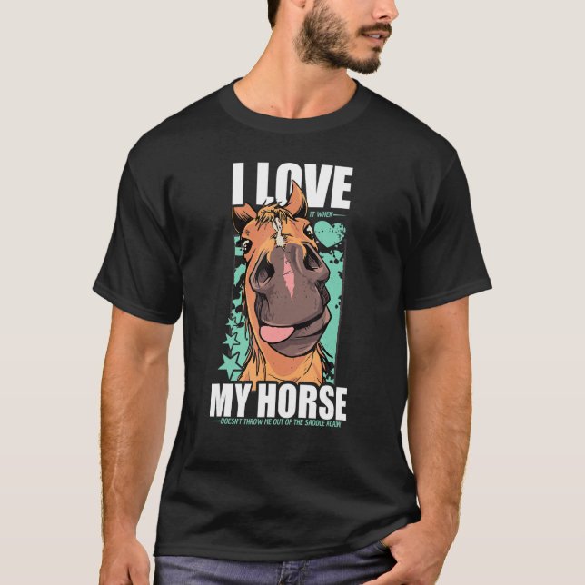 T-shirt Juste Une Fille Qui Aime Les Chevaux, L'Équestre D (Devant)