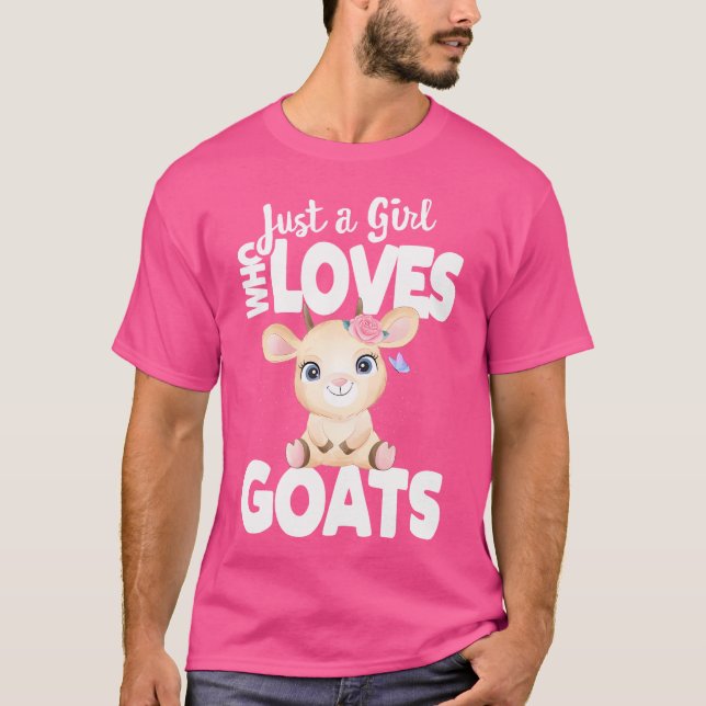 T-shirt Juste Une Fille Qui Aime Les Chèvres Drôle Agricul (Devant)