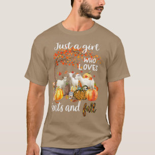 T-shirt Juste Une Fille Qui Aime Les Chèvres Et Automne Ci