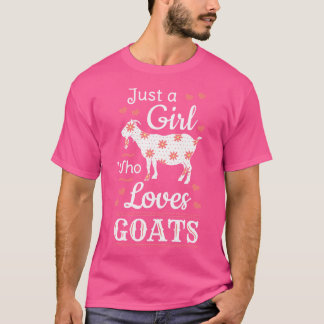 T-shirt Juste Une Fille Qui Aime Les Chèvres Grange Agricu