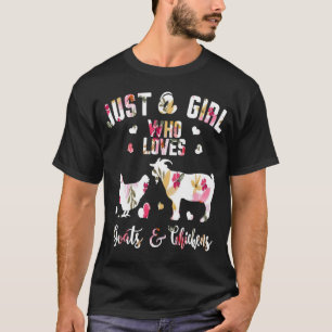T-shirt Juste Une Fille Qui Aime Les Chèvres Poulets