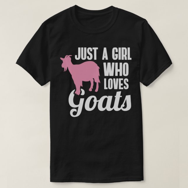 T-shirt Juste Une Fille Qui Aime Les Chèvres Pour Un Pullo (Design devant)