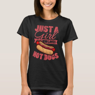 T-shirt Juste Une Fille Qui Aime Les Chiens Chauds Qui Man