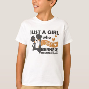 T-shirt Juste une fille qui aime les chiens de montagne be