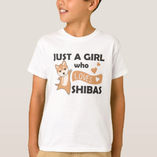 T-shirt Juste Une Fille Qui Aime Les Chiens De Shiba Les A