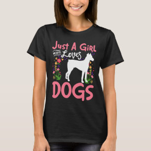 T-shirt Juste une fille qui aime les chiens Doberman 289