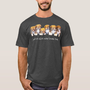 T-shirt Juste une fille qui aime les chiens Dons Drôle cad