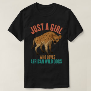 T-shirt Juste une fille qui aime les chiens sauvages afric