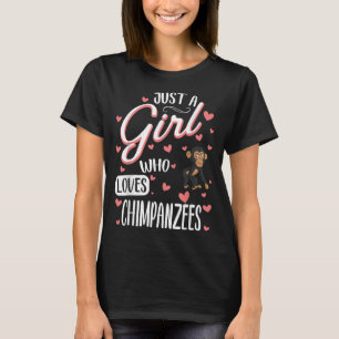 T-shirt Juste Une Fille Qui Aime Les Chimpanzés Drôle Chim
