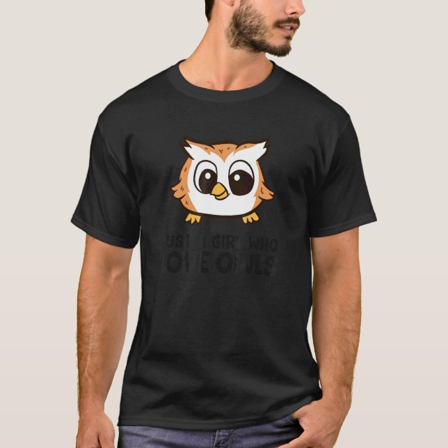 T-shirt Juste Une Fille Qui Aime Les Chouettes (Devant)