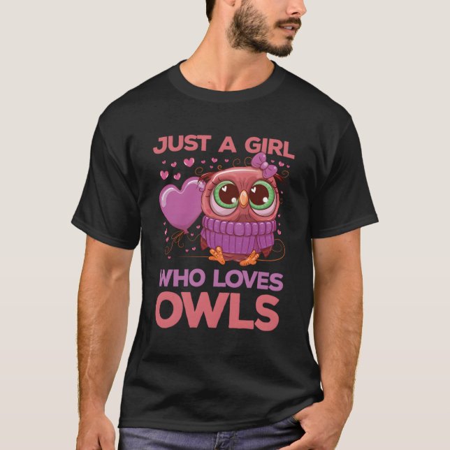 T-shirt Juste Une Fille Qui Aime Les Chouettes Les Dons De (Devant)