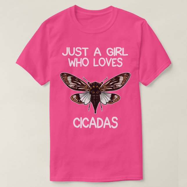 T-shirt Juste une fille qui aime les Cicadas (Design devant)