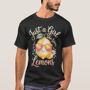 T-shirt Juste une fille qui aime les citrons femmes filles