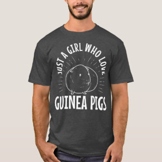 T-shirt Juste une fille qui aime les cochons de Guinée817