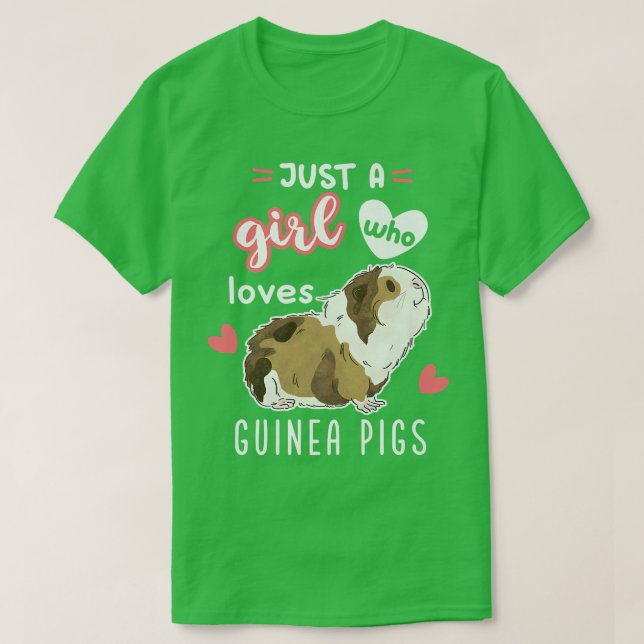 T-shirt Juste une fille qui aime les cochons de Guinée857 (Design devant)
