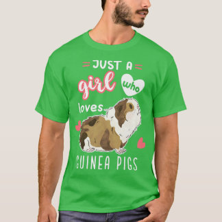 T-shirt Juste une fille qui aime les cochons de Guinée857