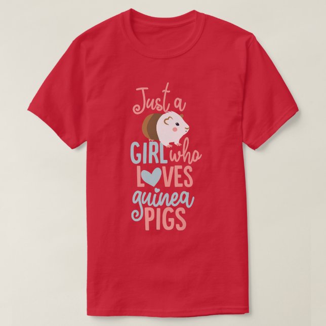 T-shirt Juste une fille qui aime les cochons de Guinée859 (Design devant)