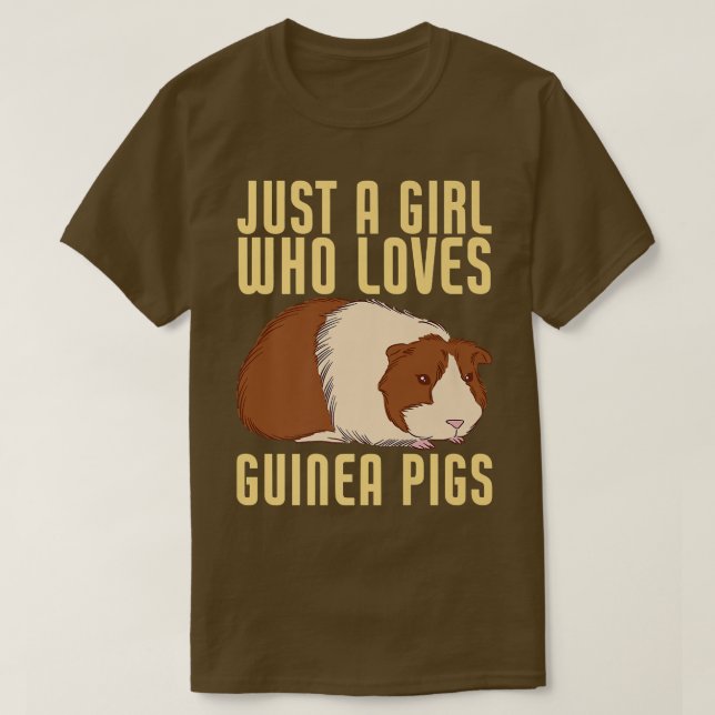 T-shirt Juste une fille qui aime les cochons de Guinée861 (Design devant)