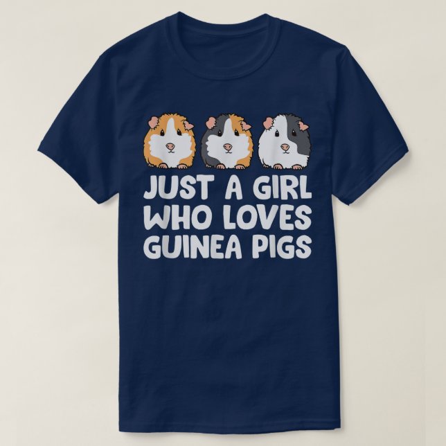 T-shirt Juste une fille qui aime les cochons de Guinée866 (Design devant)
