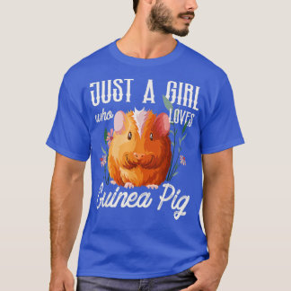 T-shirt Juste une fille qui aime les cochons de Guinée - 1