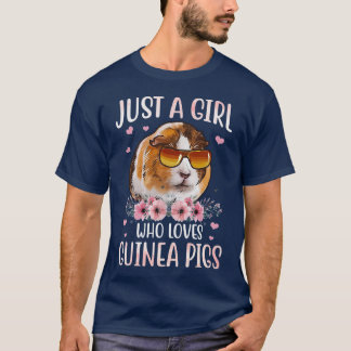 T-shirt Juste Une Fille Qui Aime Les Cochons De Guinée Che