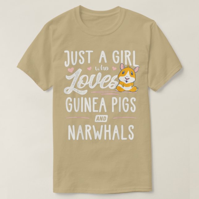 T-shirt Juste Une Fille Qui Aime Les Cochons De Guinée Et  (Design devant)
