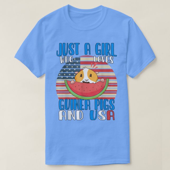 T-shirt Juste Une Fille Qui Aime Les Cochons De Guinée Et  (Design devant)
