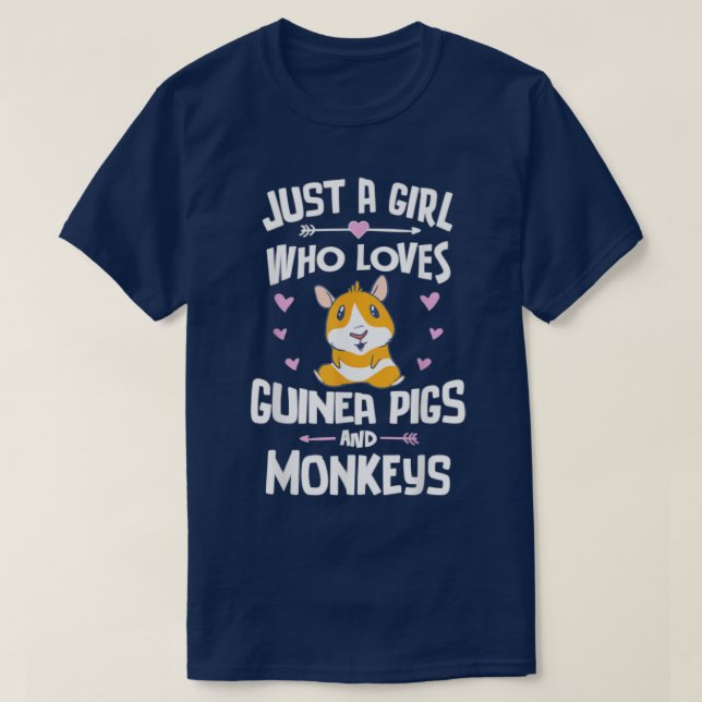 T-shirt Juste Une Fille Qui Aime Les Cochons De Guinée Et  (Design devant)