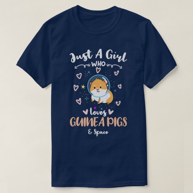 T-shirt Juste Une Fille Qui Aime Les Cochons De Guinée Et  (Design devant)