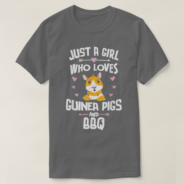 T-shirt Juste Une Fille Qui Aime Les Cochons De Guinée Et  (Design devant)