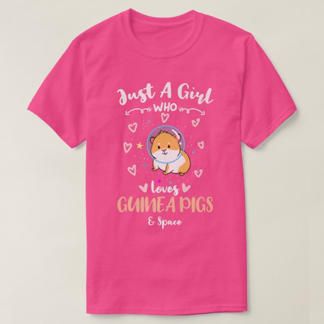 T-shirt Juste Une Fille Qui Aime Les Cochons De Guinée Et  (Design devant)