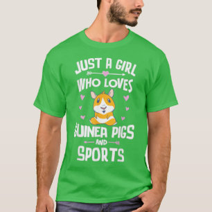 T-shirt Juste Une Fille Qui Aime Les Cochons De Guinée Et