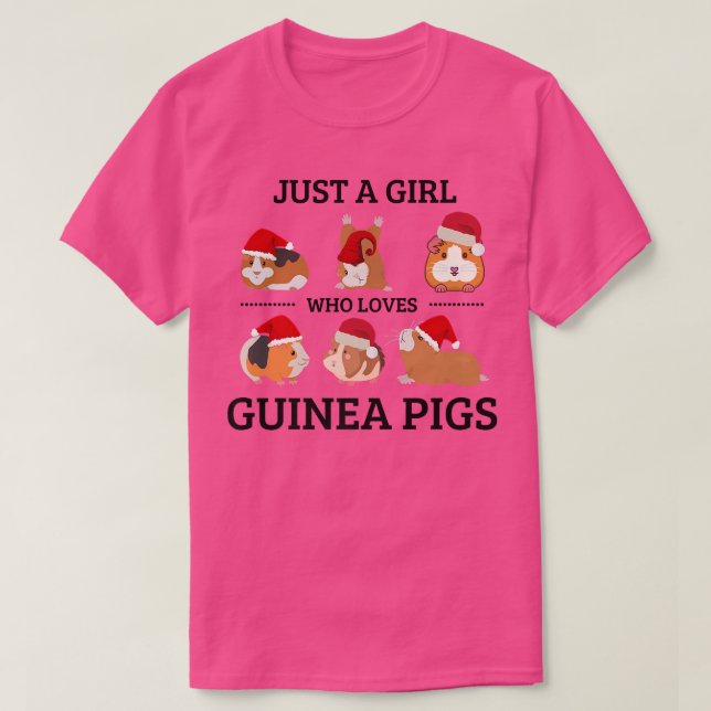 T-shirt Juste Une Fille Qui Aime Les Cochons De Guinée Mig (Design devant)