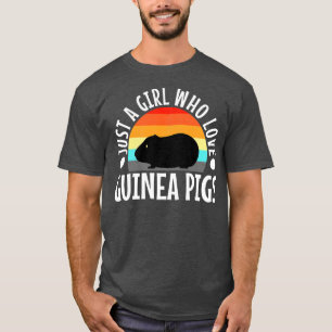 T-shirt Juste une fille qui aime les cochons de Guinée Pre