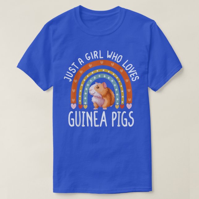 T-shirt Juste Une Fille Qui Aime Les Cochons De Guinée Rai (Design devant)