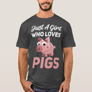 T-shirt Juste une fille qui aime les cochons Maman Cochon 