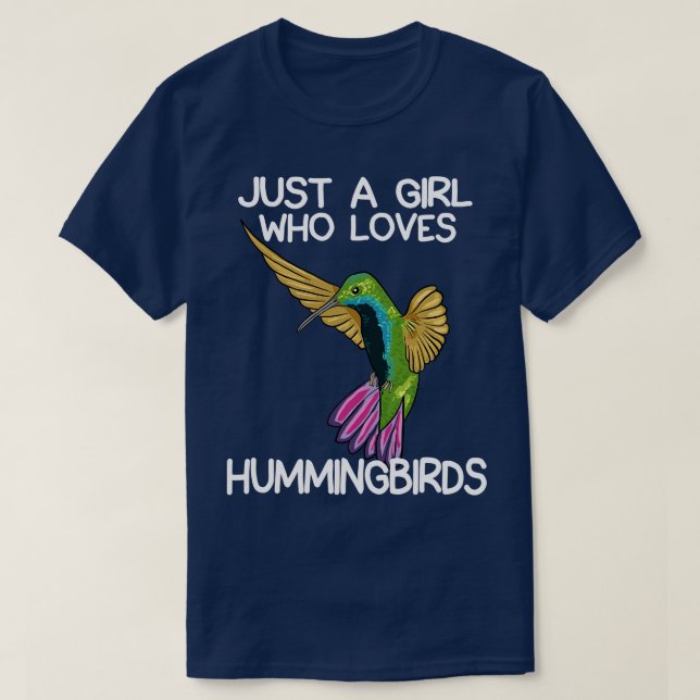 T-shirt Juste Une Fille Qui Aime Les Colibris (Design devant)