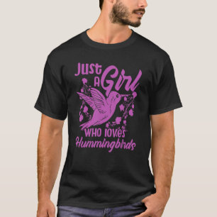 T-shirt Juste une fille qui aime les colibris Fleur & Oise