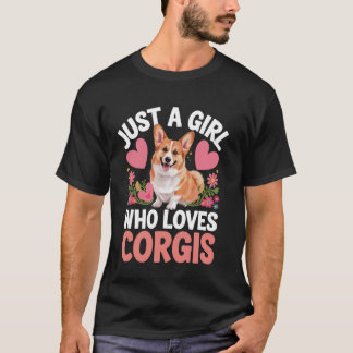 T-shirt Juste une fille qui aime les Corgis