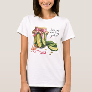 T-shirt Juste Une Fille Qui Aime Les Cornichons Taper Tape