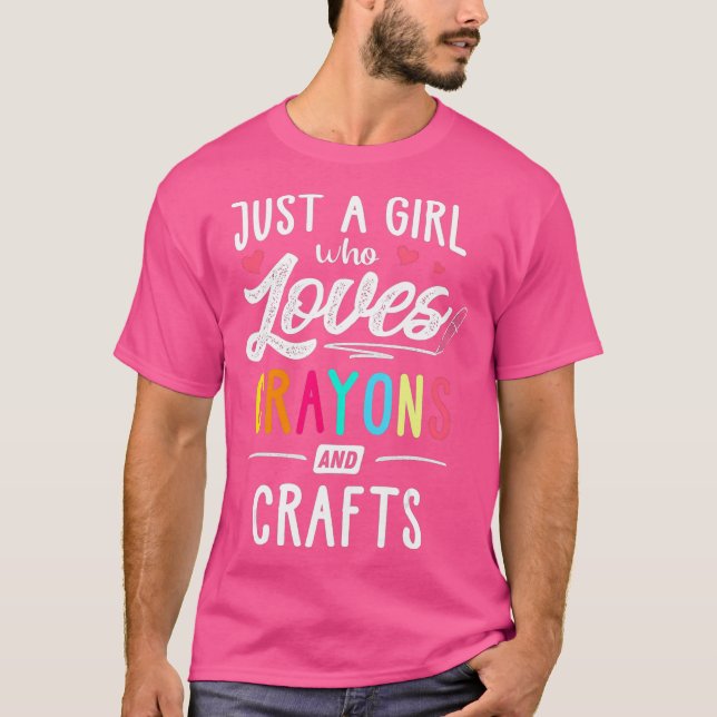 T-shirt Juste Une Fille Qui Aime Les Crayons Et L'Artisana (Devant)