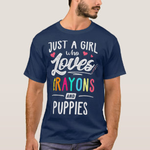 T-shirt Juste Une Fille Qui Aime Les Crayons Et Les Marion