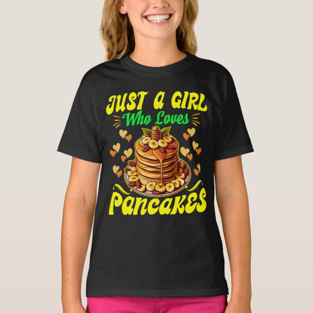 T-shirt juste une fille qui aime les crêpes (Devant)