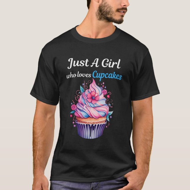 T-shirt Juste Une Fille Qui Aime Les Cupcakes (Devant)