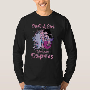 T-shirt Juste Une Fille Qui Aime Les Dauphins