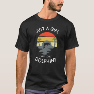 T-shirt Juste Une Fille Qui Aime Les Dauphins Cette Fille 