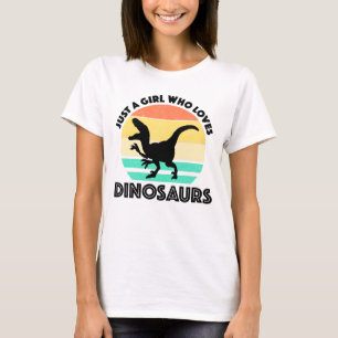 T-shirt Juste une fille qui aime les dinosaures