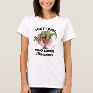 T-shirt Juste une fille qui aime les dinosaures