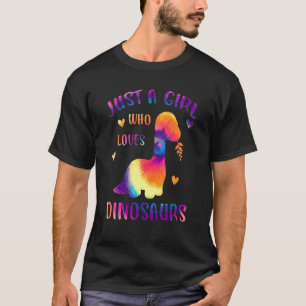 T-shirt Juste Une Fille Qui Aime Les Dinosaures Colorful T