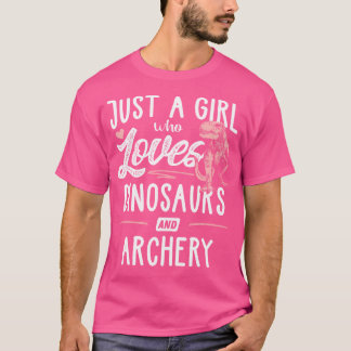 T-shirt Juste Une Fille Qui Aime Les Dinosaures Et Le Tir
